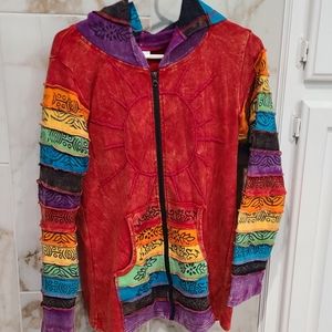 Greater Good Yoga Hoodie zip up front S/M